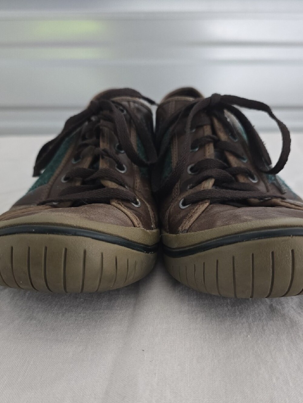 Merrell Women's Brown and Teal Low-Top Lace-Up Sneakers - Picture 4 of 12